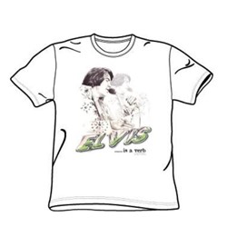 Elvis - Elvis Is A Verb - Big Boys White S/S T-Shirt For Boys