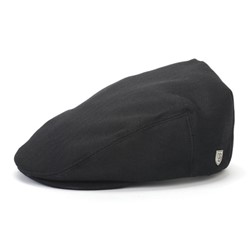 Hooligan Hat in Black Herringbone Twill by Brixton