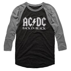 AC/DC Mens Back In Black 2 Raglan