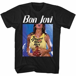 Bon Jovi Mens Bon Slippery T-Shirt