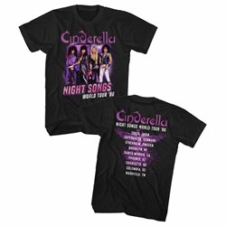 Cinderella Mens Night Songs Tour T-Shirt