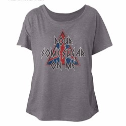 Def Leppard Womens Pour Some Triangle Dolman T-Shirt