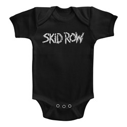 Skid Row Unisex-Baby Whitish Logo Onesie