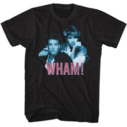 Wham Mens Blue Pink T-Shirt