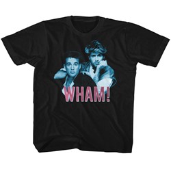 Wham Unisex-Child Blue Pink T-Shirt