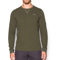 UNDER ARMOUR WAFFLE CREW THERMAL SHIRT GRAY LONG SLEEVE 1357357-012
