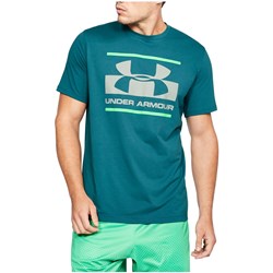 Under Armour Mens UA Blocked Sportstyle Logo T Shirt Tee Top Green Sports Gym 