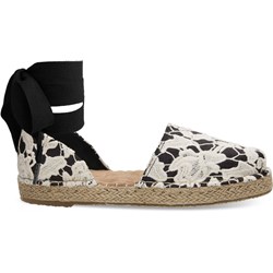 toms black floral lace