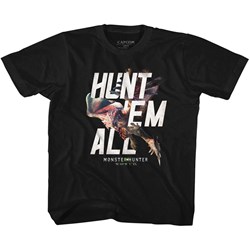 Monster Hunter - Unisex-Child Hunt Em All T-Shirt