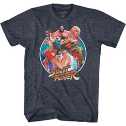 Street Fighter - Mens Group Circle T-Shirt