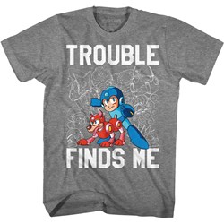 Mega Man - Mens Trouble T-Shirt