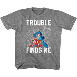 Mega Man - Unisex-Child Trouble T-Shirt