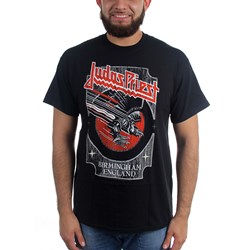 Judas Priest - Mens Silver and Red Vingence T-shirt in Black