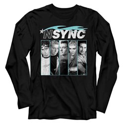 Nsync - Mens Blue Flame Long Sleeve T-Shirt