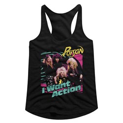 Poison - womens Bright Action Racerback Tank Top