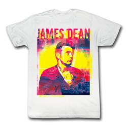 James Dean - Mens Pink Blue T-Shirt