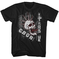 Cbgb - Mens Screaming Skull T-Shirt