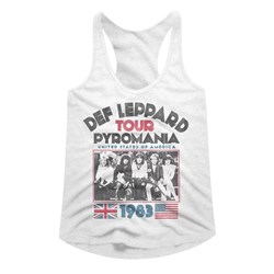 Def Leppard - womens Pyro Tour Racerback Tank Top