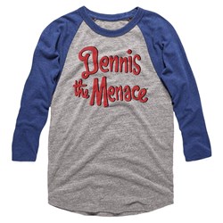 Dennis The Menace - Mens Logo 3/4 Sleeve Raglan