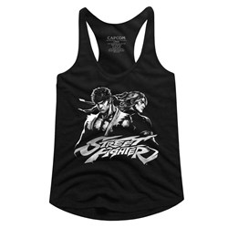 Street Fighter - womens Two Dudes Racerback Tank Top