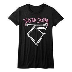 Twisted Sister - Juniors Bone Logo T-Shirt