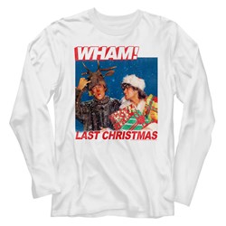 Wham - Mens Last Christmas Lyrics Long Sleeve T-Shirt