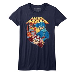 Mega Man - Juniors Flat Colors T-Shirt