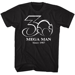 Mega Man - Mens 30Th Bw T-Shirt