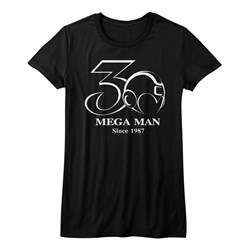 Mega Man - Juniors 30Th Bw T-Shirt