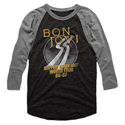 Bon Jovi - Mens World Tour 3/4 Sleeve Raglan