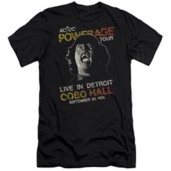 Acdc - Mens Powerage Tour Premium Slim Fit T-Shirt