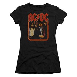 Acdc - Juniors Group Distressed T-Shirt