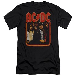 Acdc - Mens Group Distressed Slim Fit T-Shirt