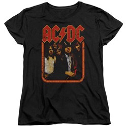 Acdc - Womens Group Distressed T-Shirt