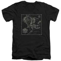 Lord Of The Rings - Mens Map Of Me V-Neck T-Shirt