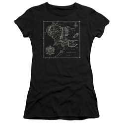 Lord Of The Rings - Juniors Map Of Me T-Shirt