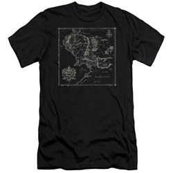 Lord Of The Rings - Mens Map Of Me Premium Slim Fit T-Shirt