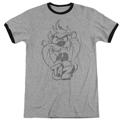 Looney Tunes - Mens Faded Taz Ringer T-Shirt