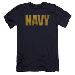 Navy - Mens Logo Premium Slim Fit T-Shirt