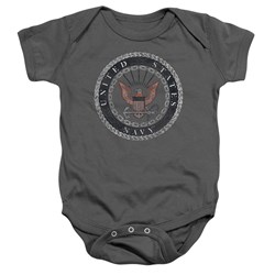Navy - Toddler Rough Emblem Onesie