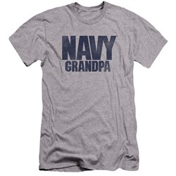 Navy - Mens Grandpa Premium Slim Fit T-Shirt