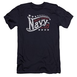 Navy - Mens Stars Premium Slim Fit T-Shirt