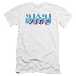Miami Vice - Mens Logo Premium Slim Fit T-Shirt