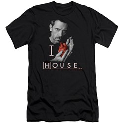 House - Mens I Heart House Premium Slim Fit T-Shirt