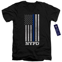 New York City - Mens Thin Blue Line V-Neck T-Shirt