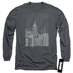 New York City - Mens Manhattan Monochrome Long Sleeve T-Shirt