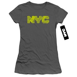 New York City - Juniors Nyc Map Fill T-Shirt