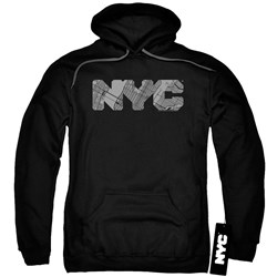 New York City - Mens Nyc Map Fill Pullover Hoodie