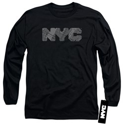 New York City - Mens Nyc Map Fill Long Sleeve T-Shirt