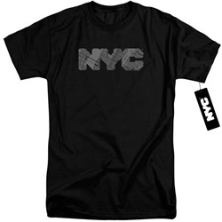 New York City - Mens Nyc Map Fill Tall T-Shirt